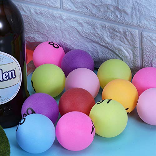 Toyvian Lottery Balls Assorted Color Ping Pong Balls Numbered Table
