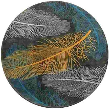 GouuoHi Home Carpet Interior Carpet Area Carpet Round Carpet Computer Chair Floor Mat Modern Short Plus Bedside Bedroom Carpet Blanket Round 80CM (Color : A, Size : Round-80CM)