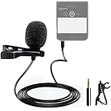 MAONO Lavalier Microphone, Pico Lapel Hands Free Condenser Clip-on Mic for iPhone, Tablet, Laptop, Samsung Galaxy, Android Vocal Video Recording