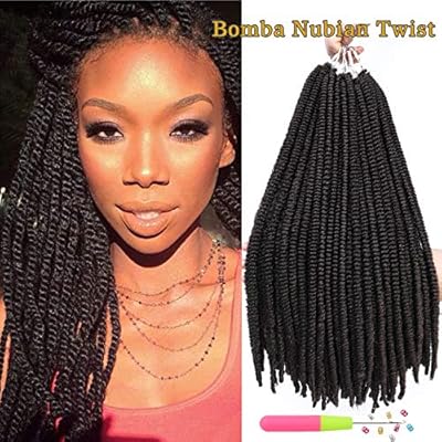 7packs Bomba Nubian Twist 20inch Goddess Faux Locs Crochet Hair