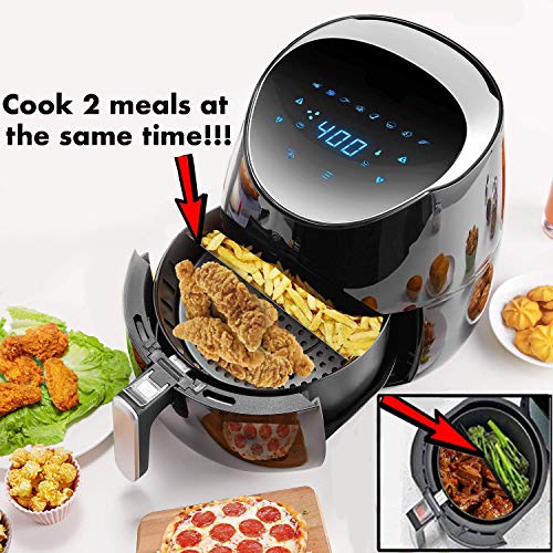 Yedi Total Package Air Fryer XL, 5.8 Quart, Deluxe Accessory Kit, Recipes, Black