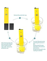 Clan _ X Medidor digital de ph preciso y tamaño portátil comprobador de calidad del agua para el hogar agua potable, hidroponía, tanque de peces, estanque, rango de medición de 0 14 pH con resolución de -0.1ph