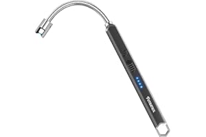 Futratrix lectric Candle Lighters - Valentines Day Gifts for Him Easter Stuffers USB Arc Rechargeable Windproof Long Lighter for Candle (1 Pack - Black)