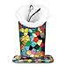 Plush Lined Eyeglasses Holder - Fintie Premium PU Leather Anti-scratch Dustproof Protective Eyeglass Stand Case with Magnetic Base, Mosaic