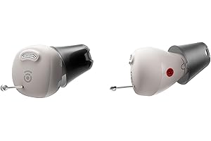 Cearvol Nano OTC Hearing Aids with All-in-One Charging Case Control Rechargeable Whisle-Free Experience Noise Reduction for Seniors Adults Discreet Mini ITC Design, Starlight