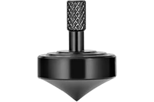 CHEETOP Stainless Steel Spinning Top, Precision Mini Desktop Gyroscope, Kill Time Reduce Stress ADHD Toys, Perfect Balance Gyro (Black Style 1)