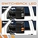 Optix Smoked LED Switchback Side Mirror Lights with Turn Signal Compatible with 2008-2016 Ford F-250