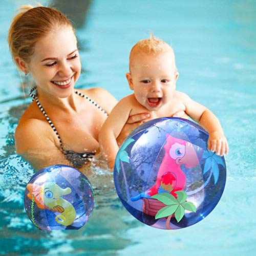 Luerme Bestway Inflatable Beach Ball Built-in Animal Lawn Toy Ball Playful Water Children Adult Play Water Polo Pool Party Balls for Kids Water Fun Play in Summer