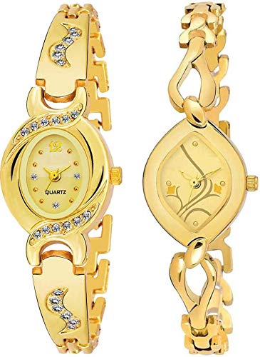 Swadesi Stuff Luxury Bangle Gold Color Watch for Women & Girls kk15