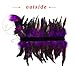 ZAKIA Gothic Natural Real Feather Choker Necklace Neck Wrap Collar Halloween Accessory (Purple)