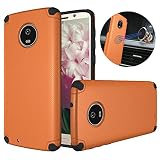 Moto G6 Case, Dretal Shock-Absorption Armor Magnetic Anti-Slip Texture Protective Case Cover for Motorola Moto G6 / Moto G (6th Generation) (Orange)