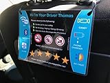 (Set of 2) Uber Lyft 5 Star Rating Sign Designer Car Decal - Custom Made with Your Name