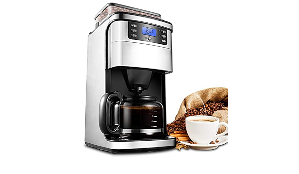 Amazon.com: Cafetera Totalmente Automática, Amoladora de Hogar una Oficina  Comercial Americana goteo Cafetera 900 vatios 1.5 litros : Hogar y Cocina