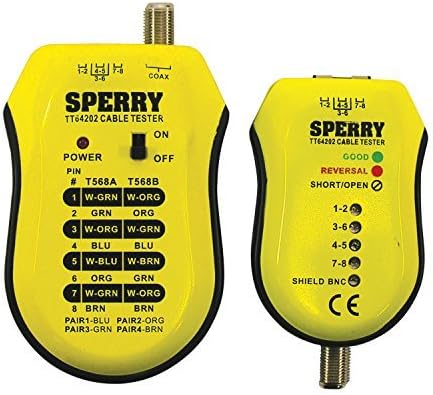 Sperry Instruments TT64202 Cable Test Plus Coax & UTP/STP Cable Tester, Black & Yellow by Sperry Instruments