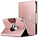 iPad Mini 2 Case, iPad Mini Case, iPad Mini 3 Case, ULAK 360 Degree Rotating Smart Synthetic Leather Stand Case Cover for Apple iPad Mini 1/2/3 with Auto Sleep/Wake Function (Rose Gold)