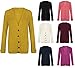 Ladies Long Sleeve Button Up Chunky Cabel Knitted Grandad Cardigan