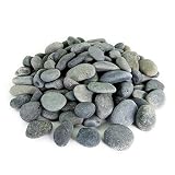 Mexican Beach Pebbles | 20 Pounds of Smooth Unpolished Stones | Hand-Picked, Premium Pebbles for Garden and Landscape Design | Black, 3 Inch - 5 Inch