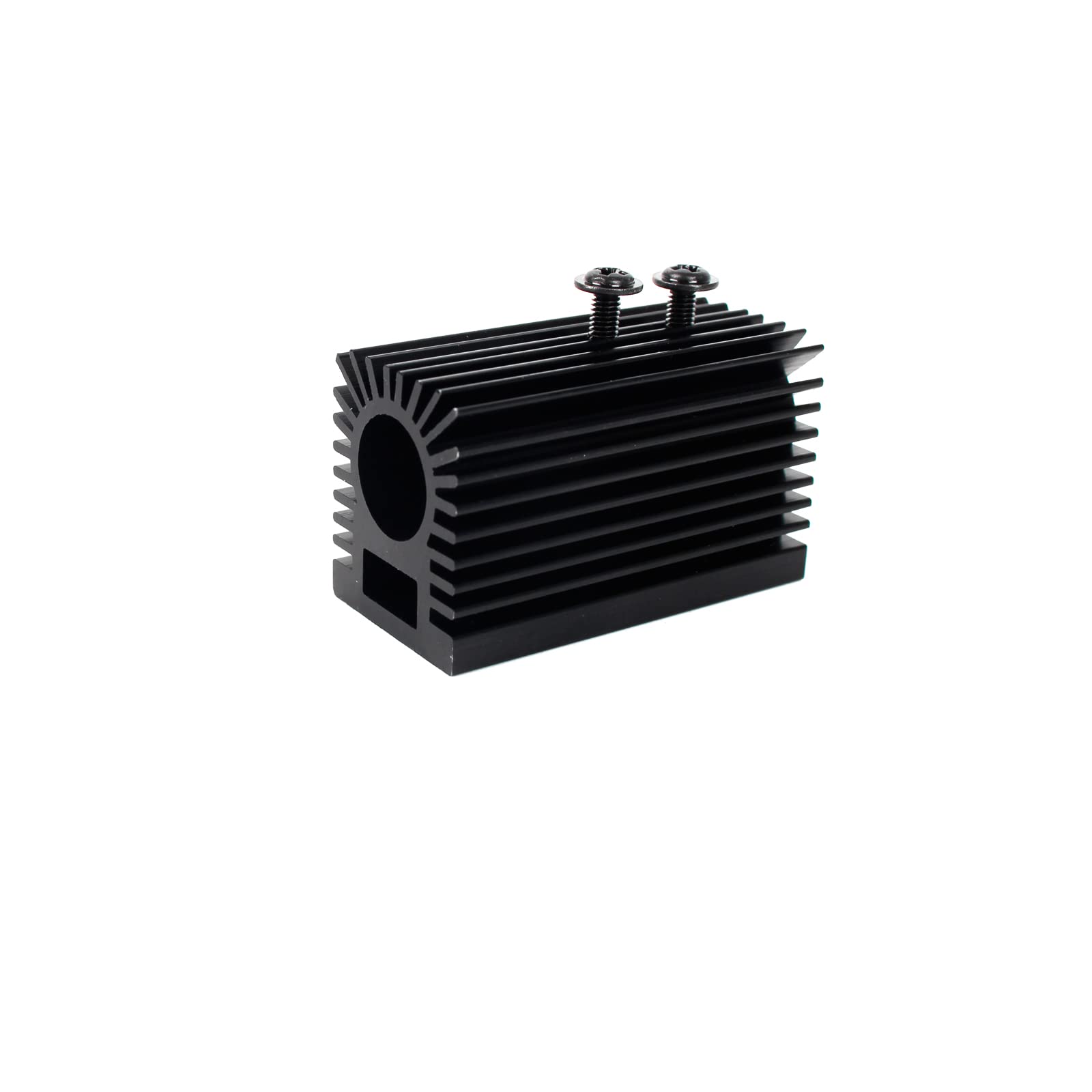 Black All -Aluminum waterworking seat Lidar Set Heat Sink Bracket Laser Fixed Bracket for 12mm Laser Module（1.78″×0.9″×1.06″） (1pack)