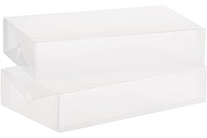 Whitmor 6362-2693-2 Clear Vue Collection Boot Box, Set of 2