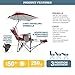 Sport-Brella 3-Position Recliner Chair with Removable Umbrella and Footrest