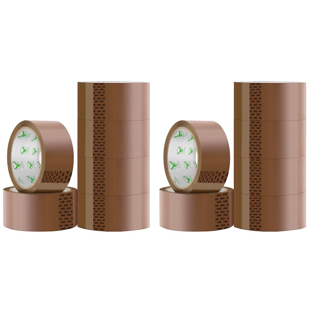 iSOUL Packing Tape, 6 Rolls Strong Heavy Duty Brown Tape 48mm x 66m, Ideal for Moving and Packaging
