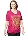 Just My Size Womens Plus-Size Short-Sleeve V-Neck Graphic T-Shirt with SS (J342)