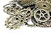 Aoyoho 100 Gram Assorted Antiqued Bronze Metal Skeleton Steampunk Gears Charms Pendant Clock Watch Wheel Gear for Crafting Jewelry Making Accessory (Bronze)