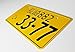 Custom Japanese License Plate - Embossed Characters - Customized Text - Yellow and White Background