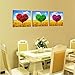 DZL Art 3 Panels H72133 Love Trees Canvas Framed Wall Art Painting For Home Decor