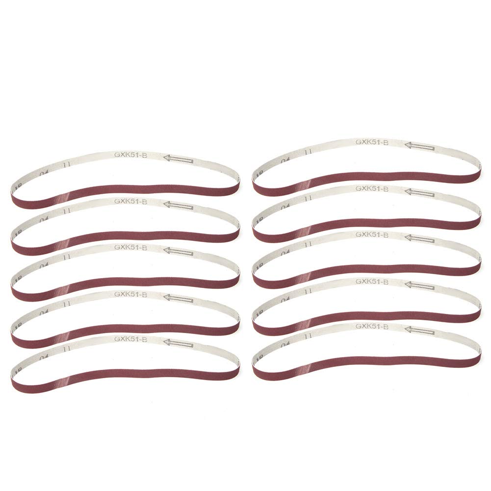 Hyuduo 10Pcs Sanding Strips 533x9mm for Oscillating Tools Aluminium Oxide Abrasive Belts, Detail Sanding Strips, Assorted Grits (240 320 400 600 800 1000)