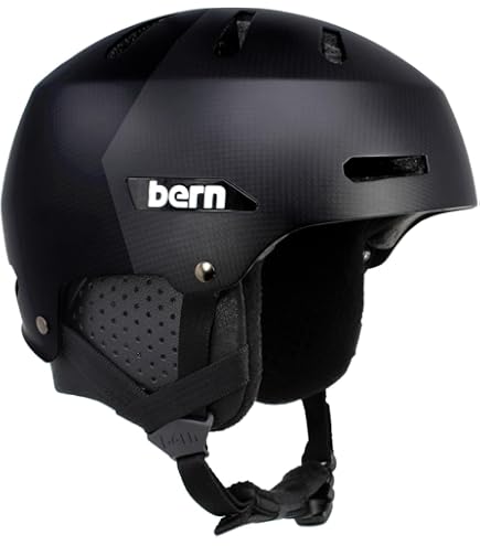 Bern Bike Helmet Bern Watts 2.0 Adult Snowboard Helmet For Men & Women, Matte Black Bern Bike Helmet Men