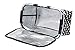 Picnic Basket, SUROY Insulated Folding Collapsible Market 600D Oxford Zip Closure Basket with Carrying Handles for Outdoor Picnic (Black Spots)