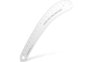 Kearing 18 inch French Curve Ruler, Hip Curve Ruler for Pattern Making, Vary Form Curve Ruler Aviation Quality Aluminum Fashion Designer's Ruler for Sewing, Quilting, Design