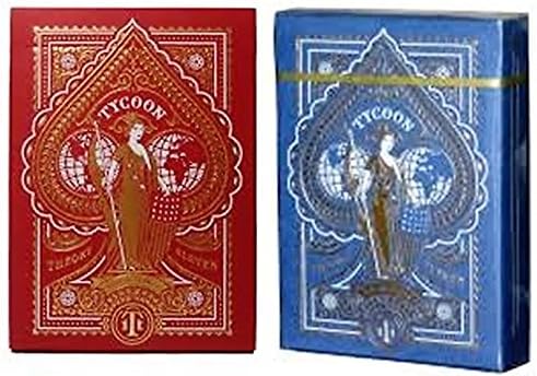 Wilddeckdotcom Tycoon (Red & Blue) 2-Deck Set Playing Cards by Theory 11