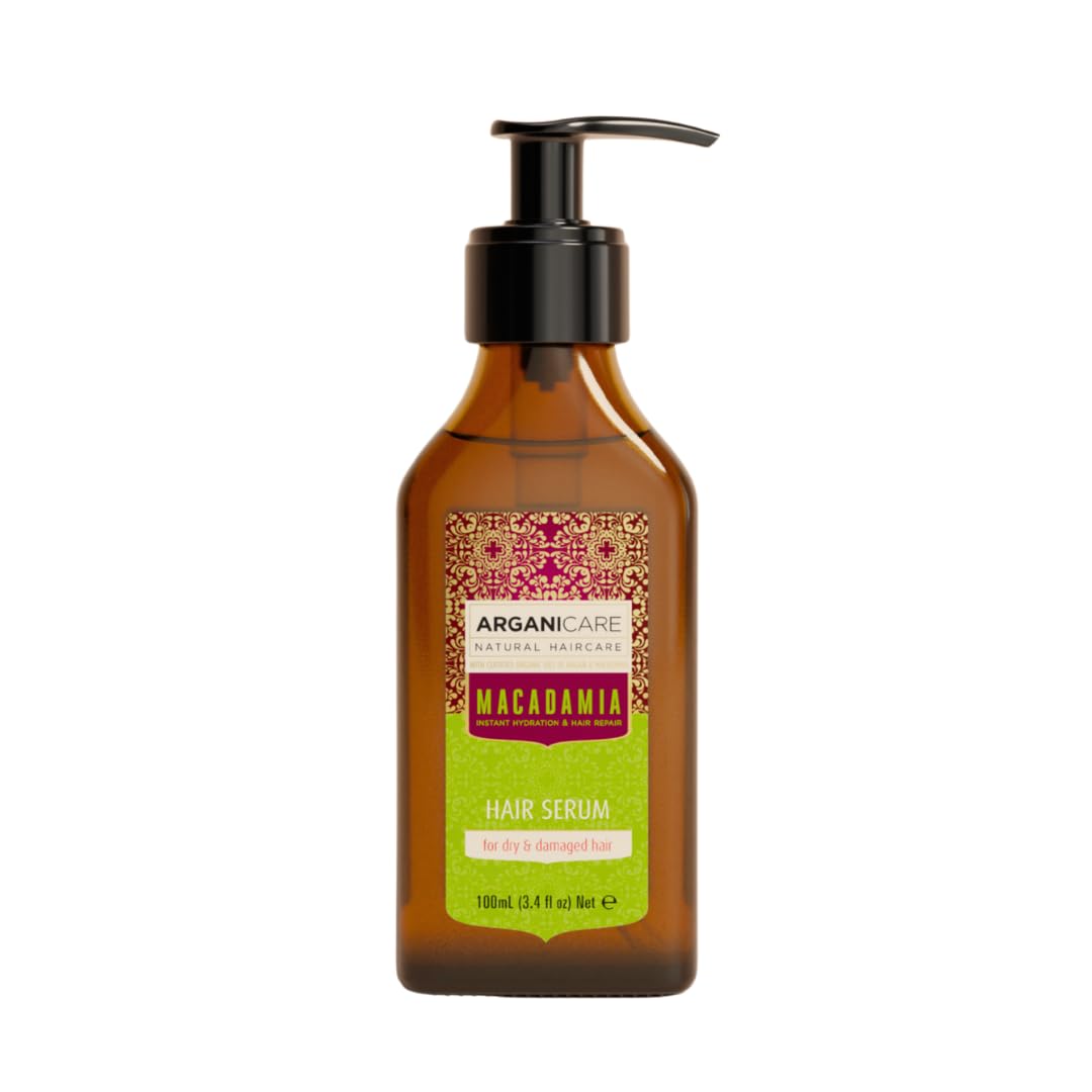 Arganicare | Macadamia range | REPAIR SERUM | With organic Macadamia oil | Accelerates growth | Strengthens & Provides Resistance Against Falling | Dry, Damaged Hair | 100mL