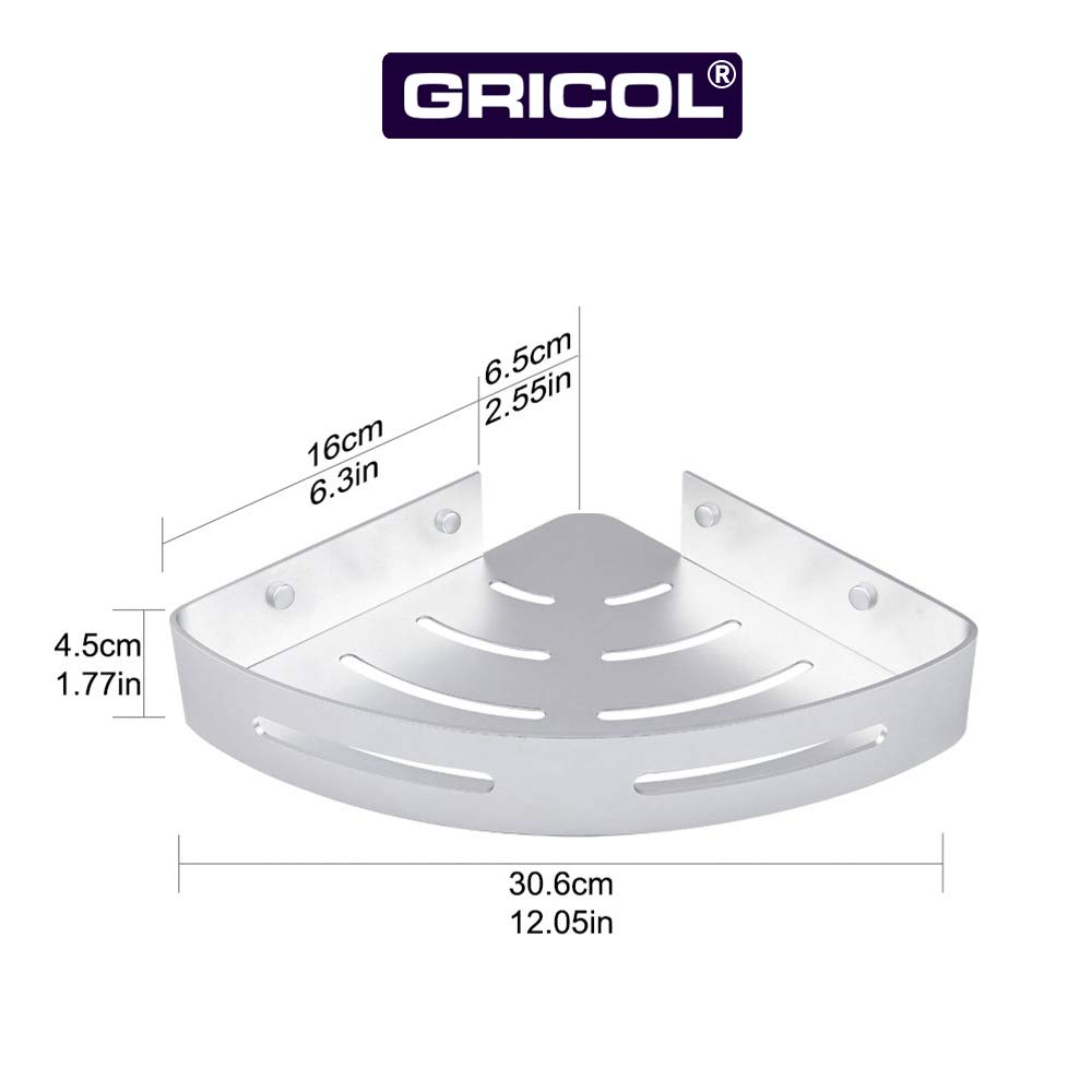 Gricol Bathroom Corner Shelf Shower Caddy 2 Pack