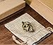 Brass Skull Retro Keychain Open Mouth Handmade Key Ring Creative Accessories (40 mm)