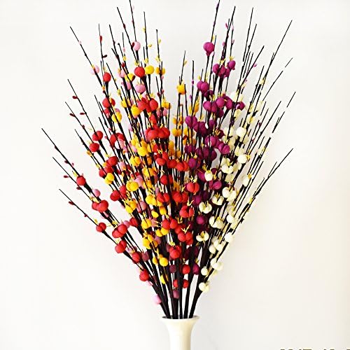 Misswarm 10 pieces 29.5 INCH Long of Plum Blossom Open bulbs artificial Flowers Spray for Wedding Bouquet Posy Table arrangement for Home Office Party Hotel Restaurant Patio or Yard Decoration