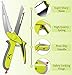 Ethernial 6-in-1 Food Chopper Knife - Salad Scissor Set - Smart Kitchen Shears with Built-in Cutting Board - Use for Quick Cutting - The Package Includes Herb Scissors, Finger Guard, Sharpener