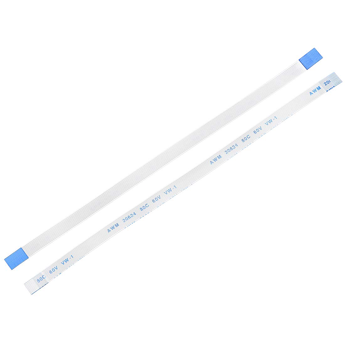 sourcing map Flexible Flat Cable, 10 Pins 0.5mm Pitch 150mm FPC FFC Flexible Ribbon Cable for LCD TV DVD Player Laptop 5Pcs (A Type)