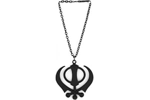 Khanda Pendant | Rear View Mirror Hanging Accessory | Black Khanda | Adi Shakti