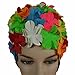 Vintage Swim cap Floral Petal Retro Style Bathing Caps for Women