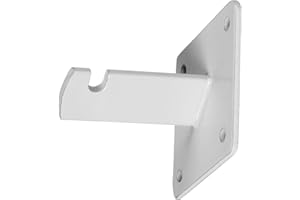 Dazzling Displays 12-Pack White Gridwall Panel Mount Brackets - Essential for Gridwall, Slatgrid, or Trellis Mounting