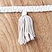 BlueMake 2 Pack Macrame Woven Tassel Garland Belly Basket Decorative Wall Hangings for Boho Home Decor,Nursey Room (Ivory)