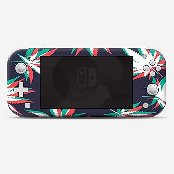 Amazon Com Vinyl Skins For Nintendo Switch Lite Protective Decal Overlay Stickers Skins Cover 3d Holographic Weed Pot Leaf Video Games