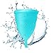 Blossom Menstrual Cup, Say No to Tampons | Get Blossom Cups for Menstrual Days| Period Cup, Reusable Menstrual Cup, Silicone Cup (Large Menstrual Cup, Blue)