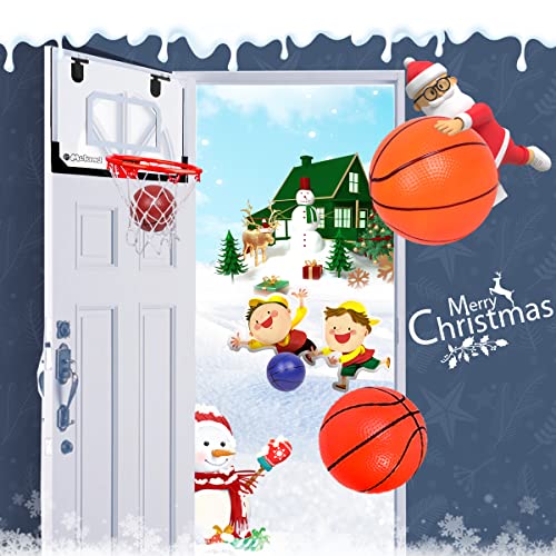 Meland Basketball Hoop Indoor Mini Basketball Hoop for Door with 4