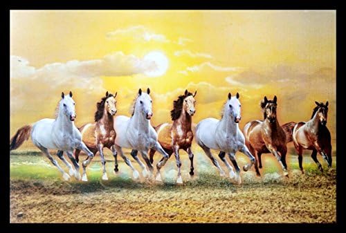 XD Paintings Horse Framed Wall Art Paintings (12 inch x 18 inch,Wood 35 cm x 2 cm x 50 cm)