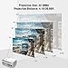 Projector, DracoLight 2020 6000 Lux Video Projector 50000 Hours Lamp Life Support 1080P Full HD, Compatible with Fire TV Stick, PS4, HDMI, VGA, AV and USB for Home Theater, Office Presentations