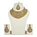 MUCH-MORE Indian Awesome Traditional Shiny Necklaces Earrings with Maang Tikka Jewelry for Women B (LCT)